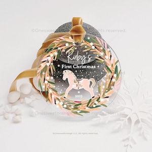 Baby’s First Christmas Ornament New Baby Gift Acrylic Baby Ornament Gift Personalized Ornament for Newborn Baby Christmas Ornament No.553