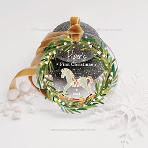 Baby’s First Christmas Ornament New Baby Gift Acrylic Baby Ornament Gift Personalized Ornament for Newborn Baby Christmas Ornament No.499