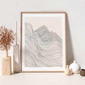 Mountain Line Art Line Art Poster Line Drawing Print Line Art Modern Art Minimalist Poster Mountain Line Art Print Modern Wall Art B33