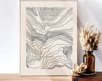 Organic Minimalist Art Line Art Poster Line Drawing Print Line Art Modern Art Minimal Poster Nordic Graphic Art Print Modern Wall Art B83