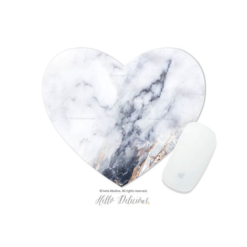 Mouse Pad White Marble Mouse Pad Home Office Mouse Pad Office Mouse Pad Personalized Mouse Pad Desk Accessories Mouse Pad Round Mouse Pad 71 image 3