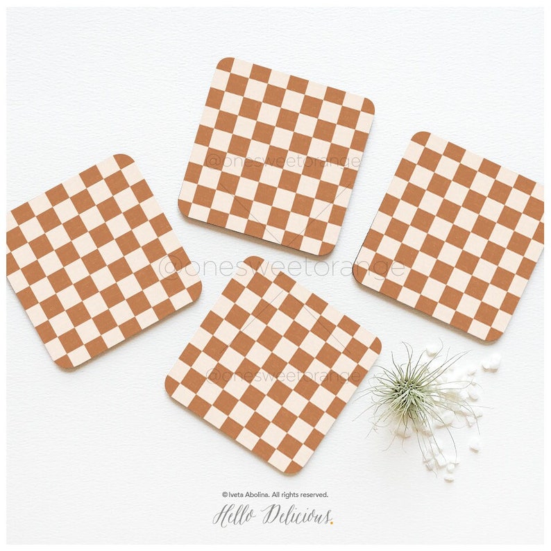 Checker Coasters