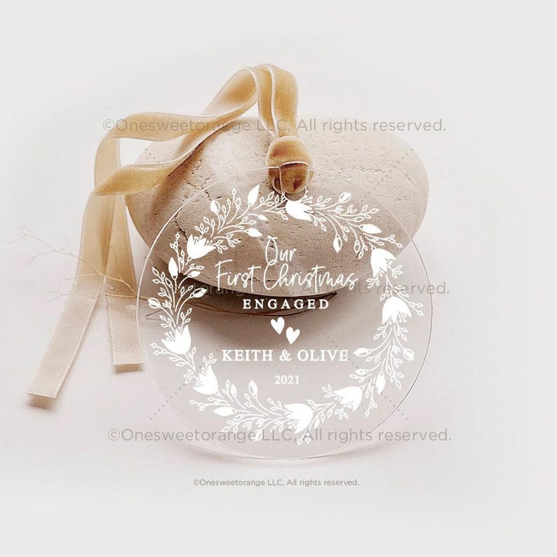 Acrylic Engaged Ornament - Thumbnail 5