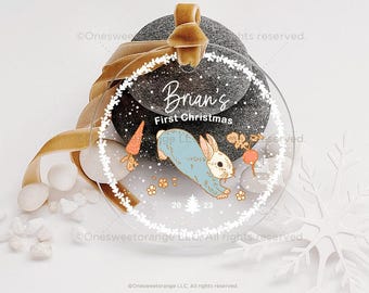 Baby’s First Christmas Ornament New Baby Gift Acrylic Baby Ornament Gift Personalized Ornament for Newborn Baby Boy Christmas Gift No.539