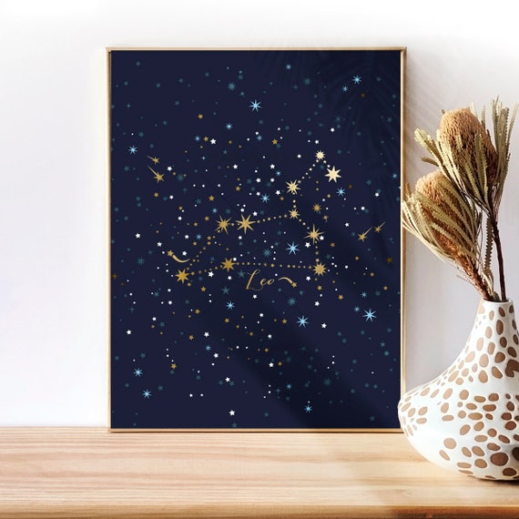 Zodiac Sign Print Star Constellations Print Zodiac Wall Art Star Constellations Wall Art Boho Print Zodiac Wall Art Zodiac Sign Art B396
