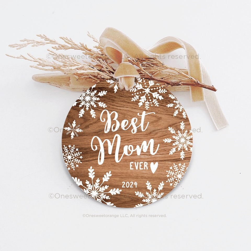 Best Mom Ever Mom Ornament Christmas Gifts for Mom Personalized…
