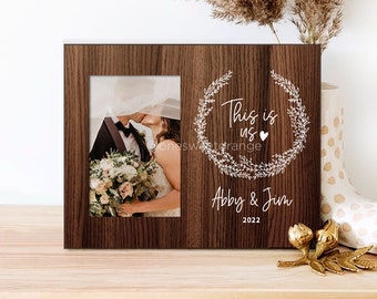 Wedding Picture Frame Personalized Wedding Gift Bridal Shower Gift Wedding Frame Gift for Couples Custom Wedding Picture Frame 19.