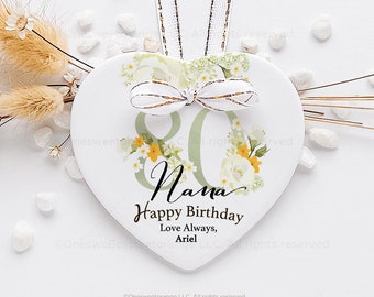 Personalized Happy 80th Birthday Gift for Mom 80th Birthday Gift for Grandma Birthday Ceramic Gift 80th Birthday Gift for Grandmother No.43