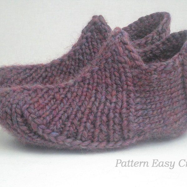 Knitting pattern slippers for home and office