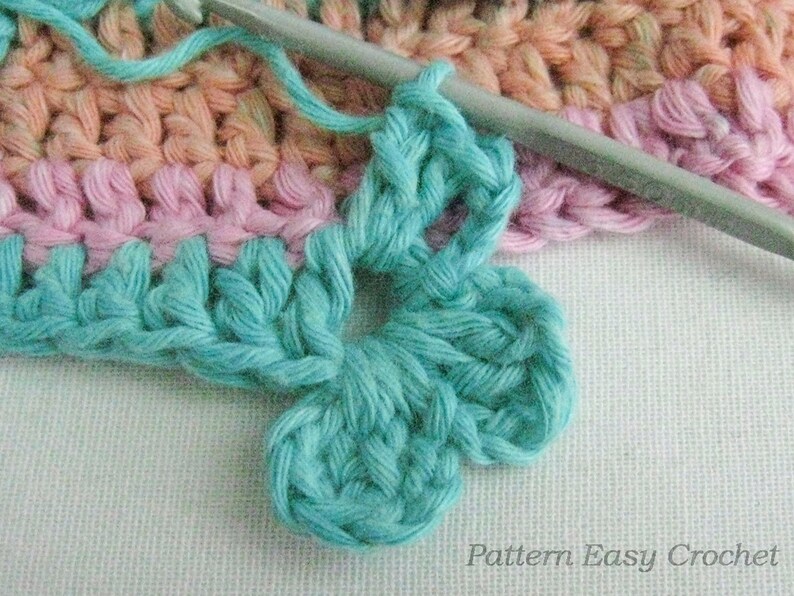 Flowering Meadow Baby Blanket Floral Crochet Pattern Etsy