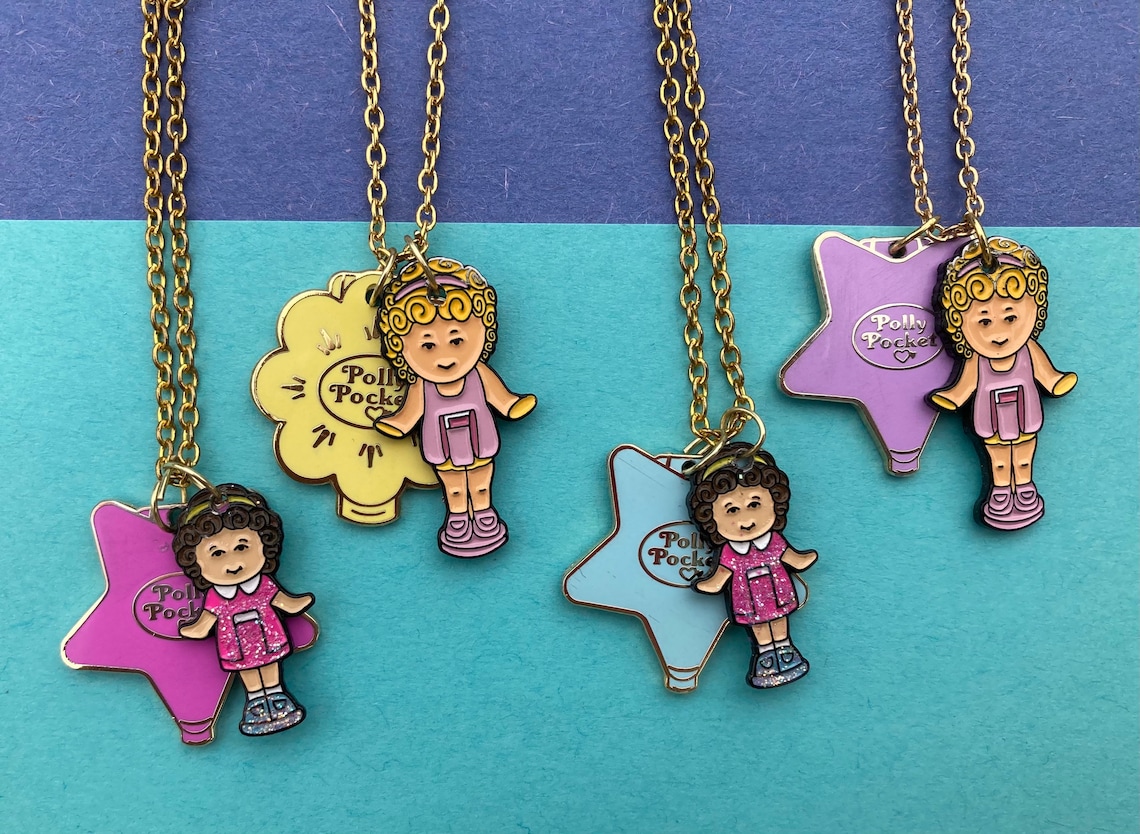 Polly Pocket Star and Flower Necklaces Etsy