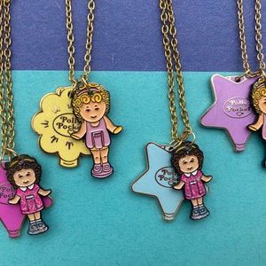 Polly Pocket Star, Heart, and Flower Necklaces