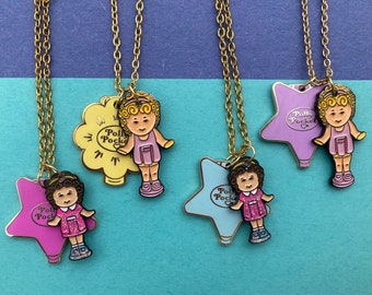 Polly Pocket Star, Heart, and Flower Necklaces
