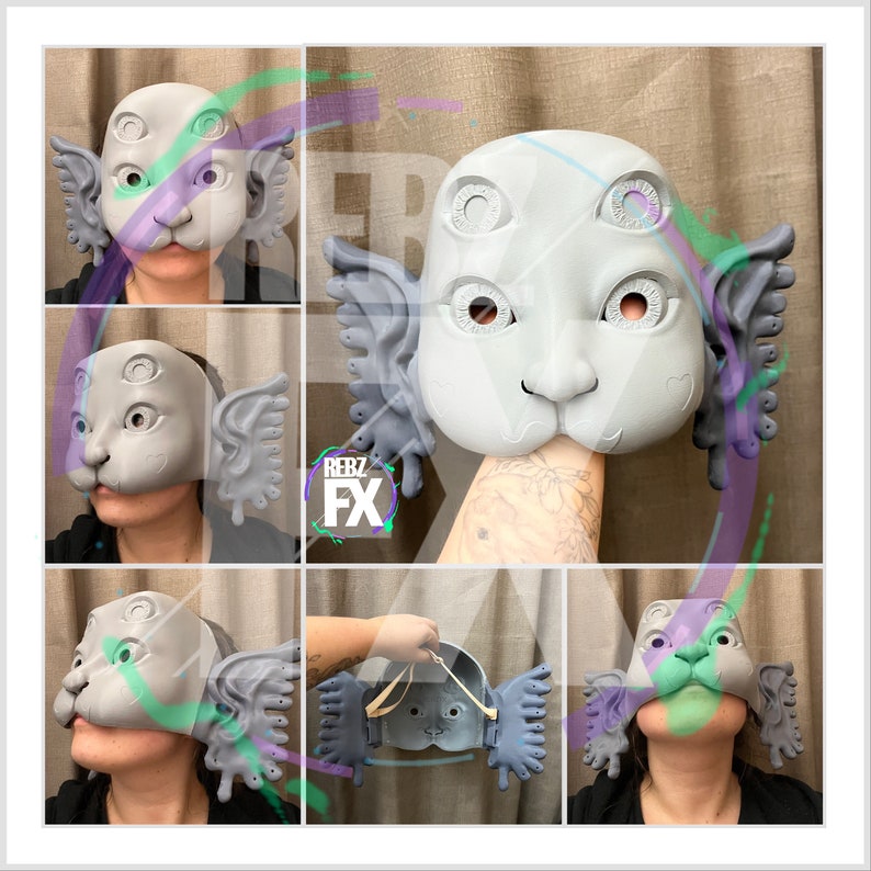 Nymph Portals Wearable Mask. Unpainted & Unsanded Hard Plastic 3D Print ...