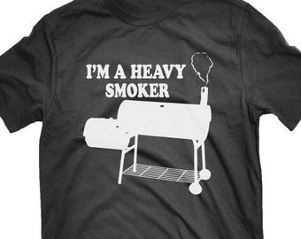 I'm A Heavy Smoker Funny BBQ Shirt For BBQ Lover BBQ Grilling Shirt Bbq Lovers Shirt Grilling Gift