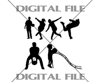 Six Bowlers Bowling Vector Image Vinyl Decal T-shirt Digital Cutting Files ,Svg File, Ai, Eps, PNG