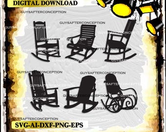 Rocking Chair Svg Etsy