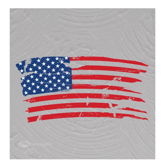 American Flag SVG: Distressed USA Clipart Design (Digital Download)