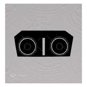 Immagini vettoriali per subwoofer per auto, altoparlante, vinile, decalcomania, maglietta, file di taglio digitale, file SVG, Ai, Eps, PNG, A3