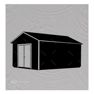 Shed SVG: Tool Storage Building Cut File Silhouette (Digital Download)