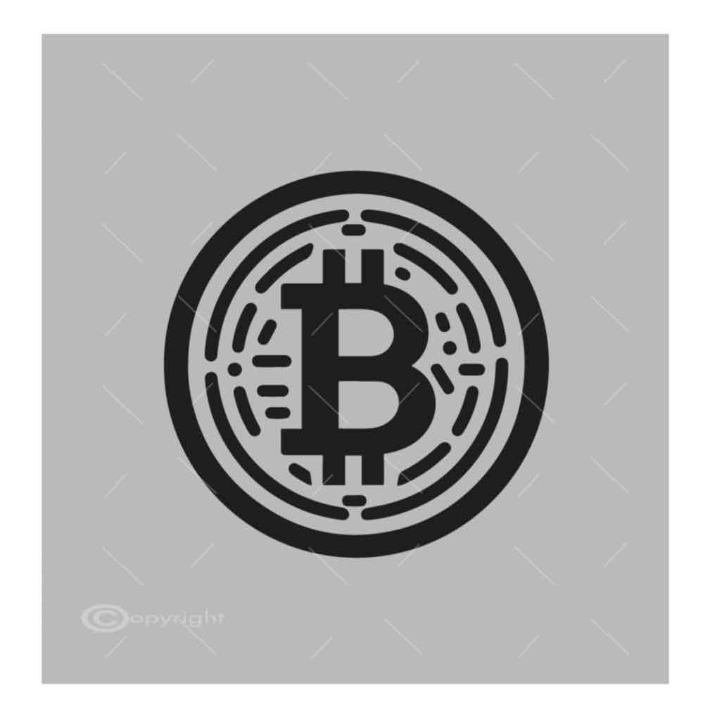 Bitcoin SVG: Cryptocurrency Coin Graphic Vector (Digital Download)