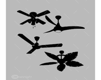 Paquete SVG de ventilador de techo: Archivos de corte para decoración del hogar (descarga digital)