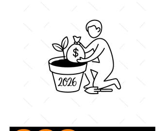 2026 Wachstum SVG: Investition STEUER Vektorbild (Digitaler Download)