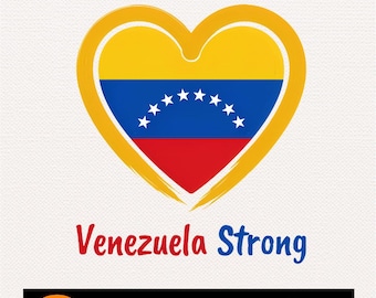 Venezuela Flagge Herz PNG - Unterstützung, Einheit, Widerstandsfähigkeit (Digitaler Download)