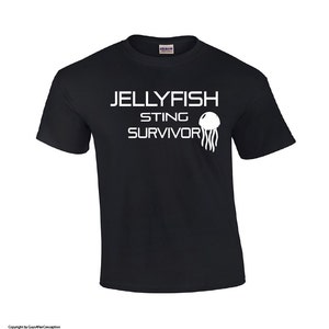 Jellyfish Sting Survivor Fishing T-shirt Jellyfish Stung T-shirt Jellyfish Shirt Mens T-shirt Fishing Shirts For Men image 2