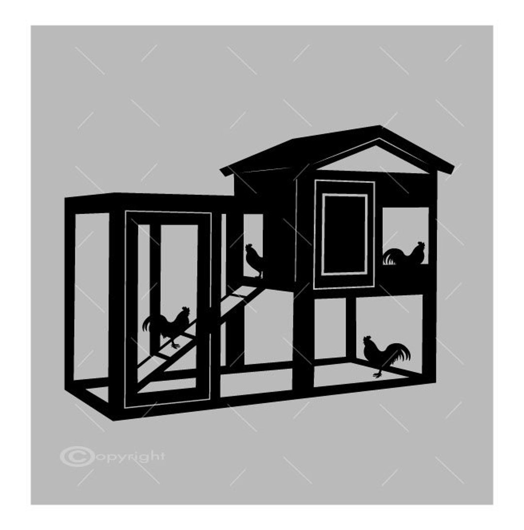Chicken Coop Vector Image SVG File Digital Cutting File Ai Eps Png DXF