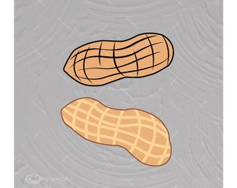Two Peanuts Digital File Ai - Eps - PNG - DXF - Svg - A1