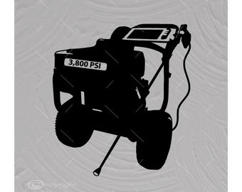 Gashogedrukreiniger SVG: reinigingshogedrukreiniger vectorgesneden bestand (digitale download)