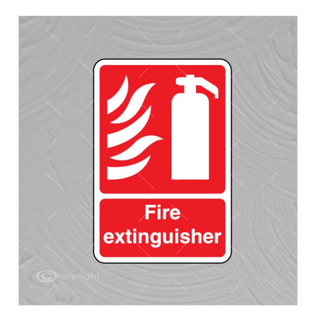 Fire Extinguisher Sign Cut File SVG Files Digital Vector Image Ai Eps ...