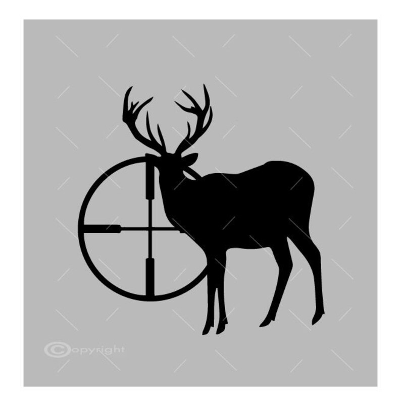 Deer in Crosshairs Vector Image Vinyl Decal T-shirt Digital - Etsy