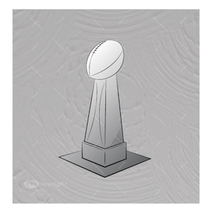American Football Trophy Digital File  Ai - Eps - PNG - DXF - Svg - A1