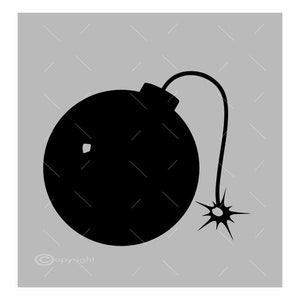 Bomb SVG: Explosive Vector Image Cut File (Digital Download)