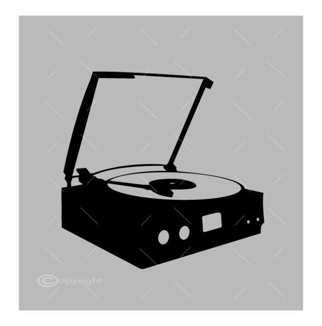 Record Player Vector Image SVG Files Digital Cutting Files Ai Eps PNG