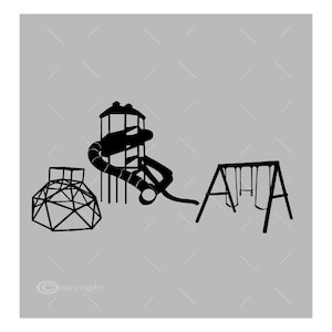 Playground SVG: Kids Playset Cut File Vector Image (Digital Download)