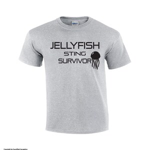 Jellyfish Sting Survivor Fishing T-shirt Jellyfish Stung T-shirt Jellyfish Shirt Mens T-shirt Fishing Shirts For Men image 4