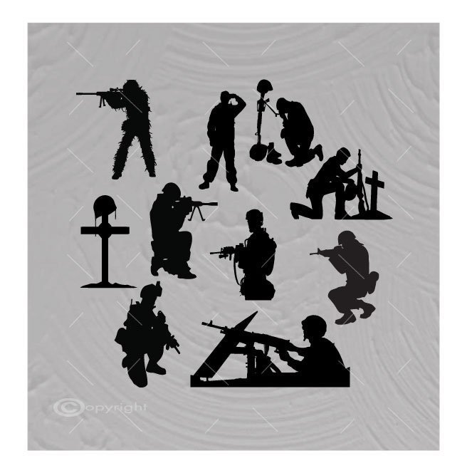 Soldier SVG Bundle: War Military Vector Image Cut File (digital ...