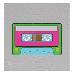 Arquivo digital de fita cassete dos anos 80 Ai - PNG - Svg - A1