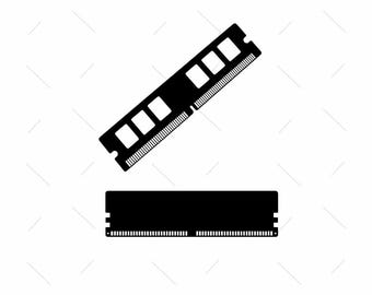 PC Ram SVG Bundle: Memory Stick Schnittdatei Silhouette Vektor (Digitaler Download)