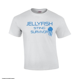 Jellyfish Sting Survivor Fishing T-shirt Jellyfish Stung T-shirt Jellyfish Shirt Mens T-shirt Fishing Shirts For Men image 5