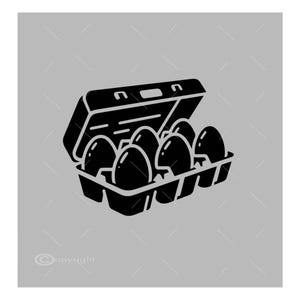 Carton Of Eggs | Jpeg | Egg SVG | Egg Clipart | Png | Chicken Eggs | Egg Cut File | Egg Digital File Vector A1