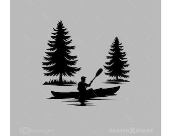 Kayaking SVG: Outdoors Kayak Cut File Vector (Digital Download)