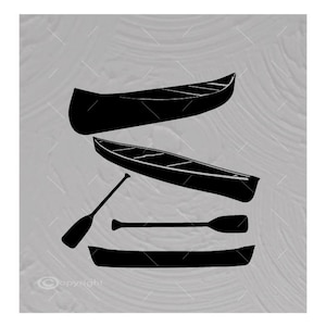 Five Assorted Canoes Paddles Vector Images SVG Files Digital Cutting Files  Ai - Eps - PNG - DXF - Svg