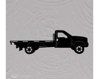 Flatbed Truck Vector Image SVG File Digital Cutting File  Ai - Eps - Png - DXF - Svg - A1