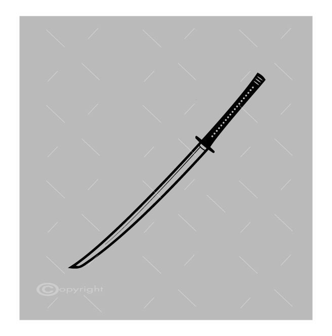 Skull Tattoo Katana Black Wrapped 1045 Carbon Steel Sword w