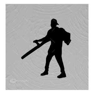 Pielęgnacja trawnika SVG: Plik z obrazem wektorowym dmuchawy do liści (pobieranie cyfrowe)