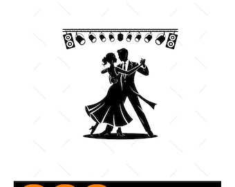 Paar Tanzen SVG: Liebe Romanze Vektor Schnitt Datei (Digitaler Download)